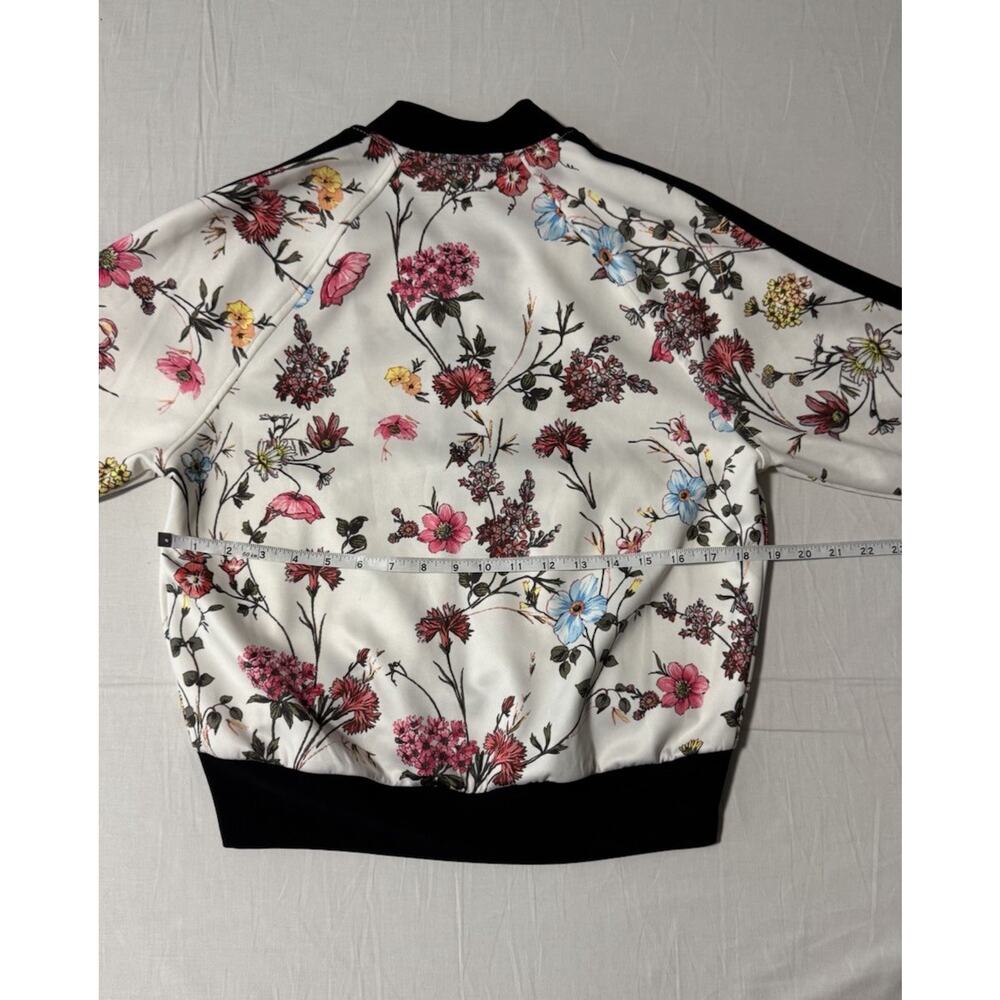 Pam & Gela Floral Print Bomber Jacket Zip Front Size Small - Picture 7 of 8